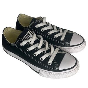 Converse Chuck Taylor Little Kids 12 Black Canvas Sneakers Low Top Shoes Lace Up